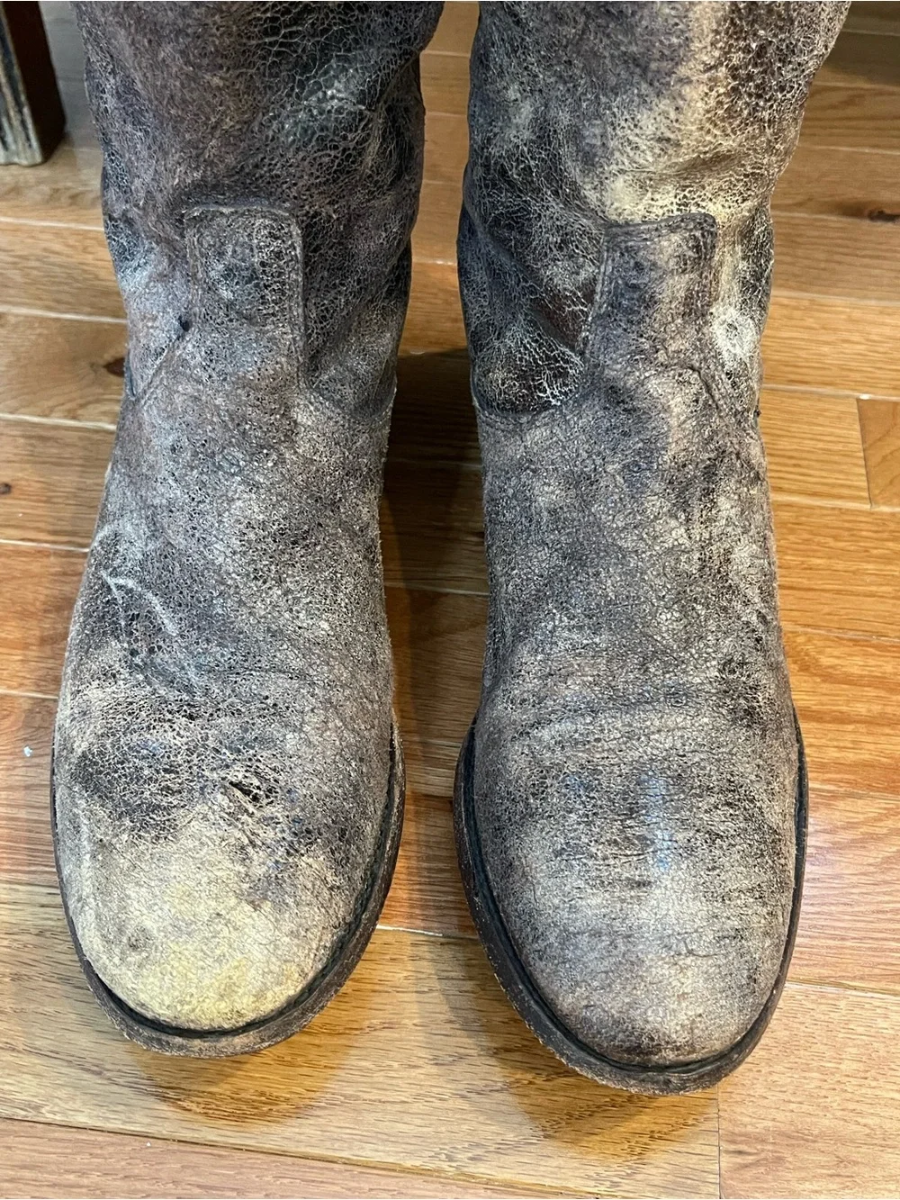 Frye distressed leather